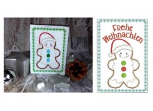 Stickdatei - ITH Postkarte Lebkuchenmann